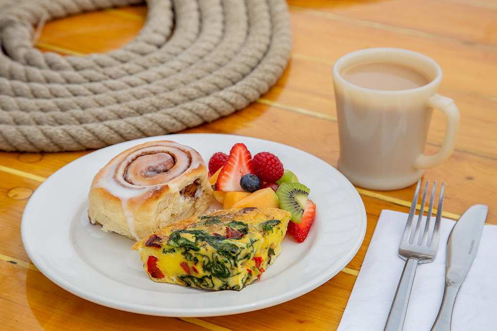 Breakfast aboard the Schooner Lewis R. French